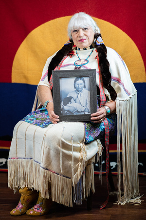 1st Place American Heritage (Trail of Tears) 2023, Paula Ann Tahmakera Phillips;  NSDAR Art Contest